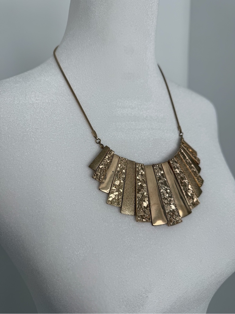 Gold Statement Fan Necklace - Women Jewelry